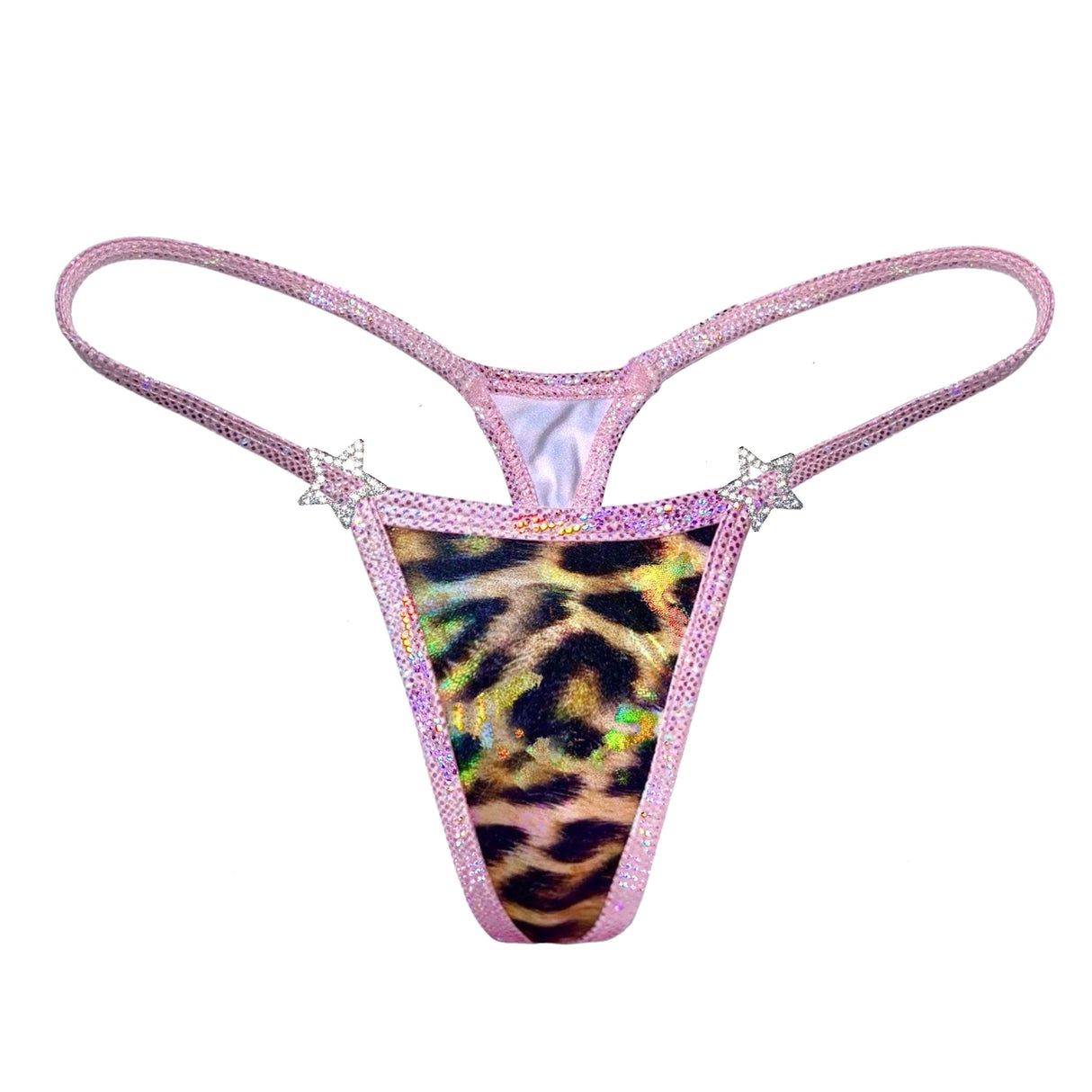 ACE Classic Thong: Glossy Leopard n' Halo Baby Pink