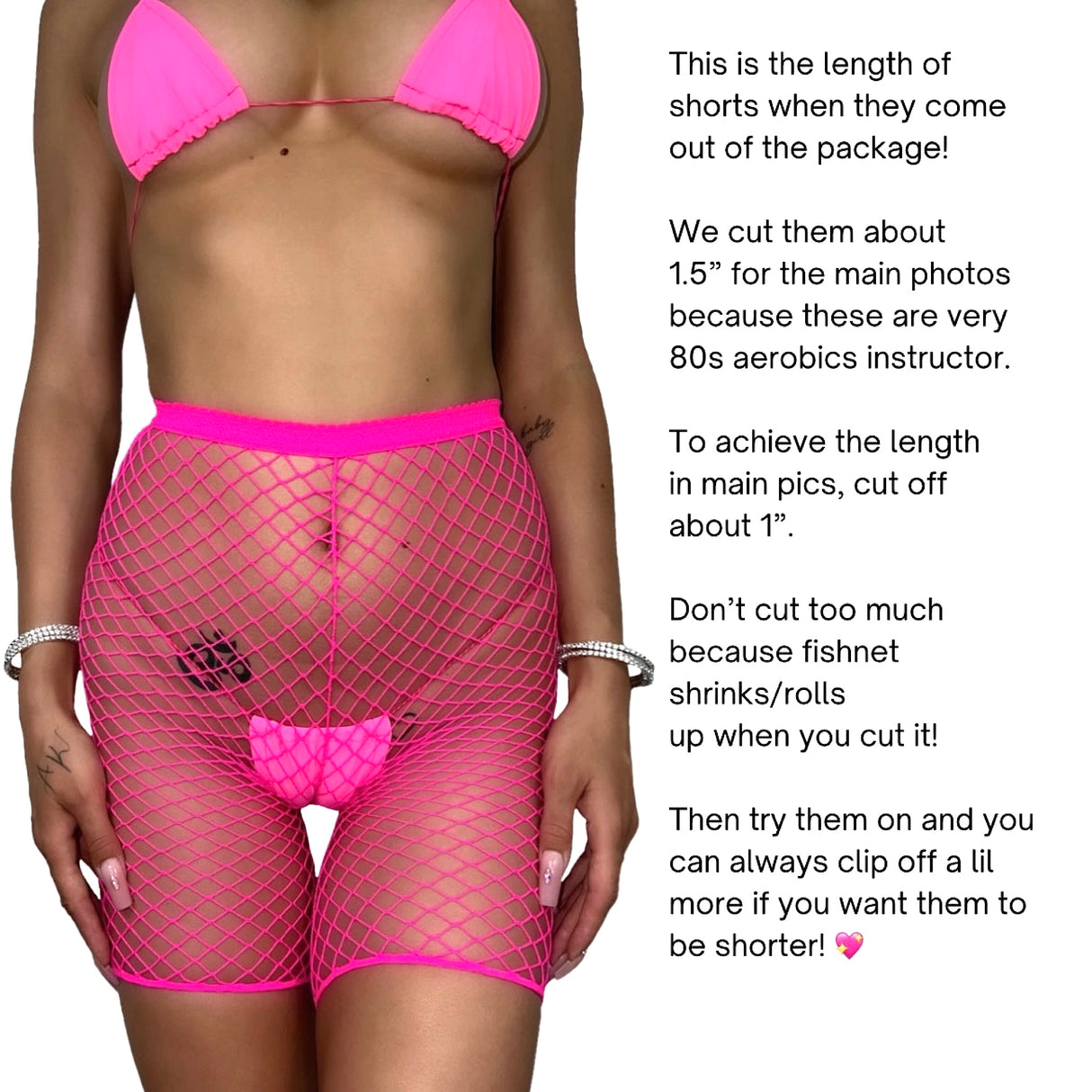 Fishnet Shorts: Black