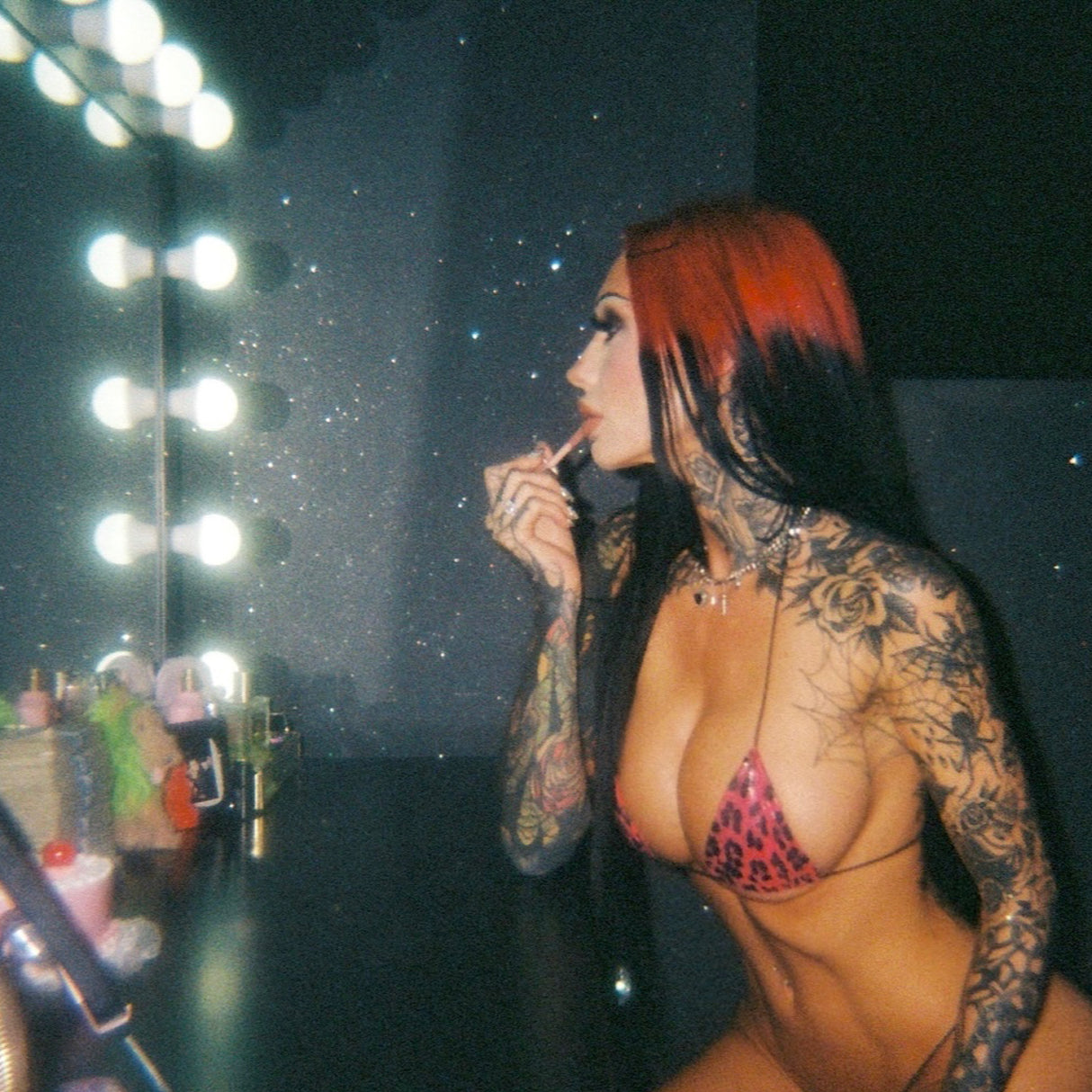 ACE Tieable Microkini: Glossy Leopard Red