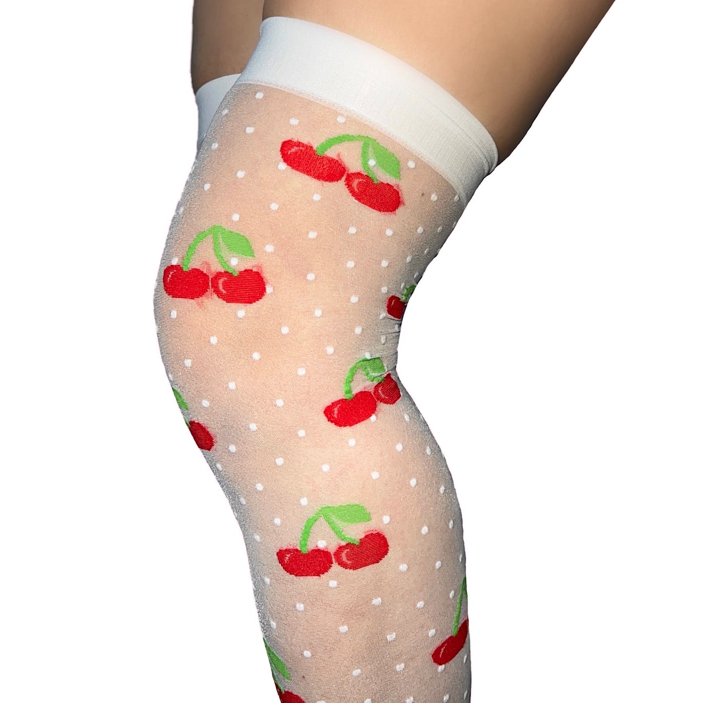 Thigh High Stockings: Cherry Pie