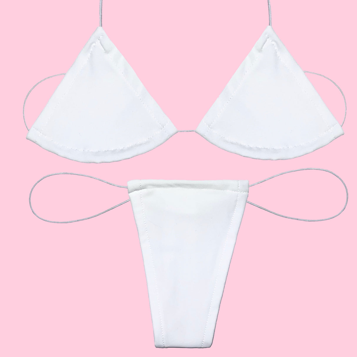 ACE Microkini Set + Classic Garter: Like a Virgin White