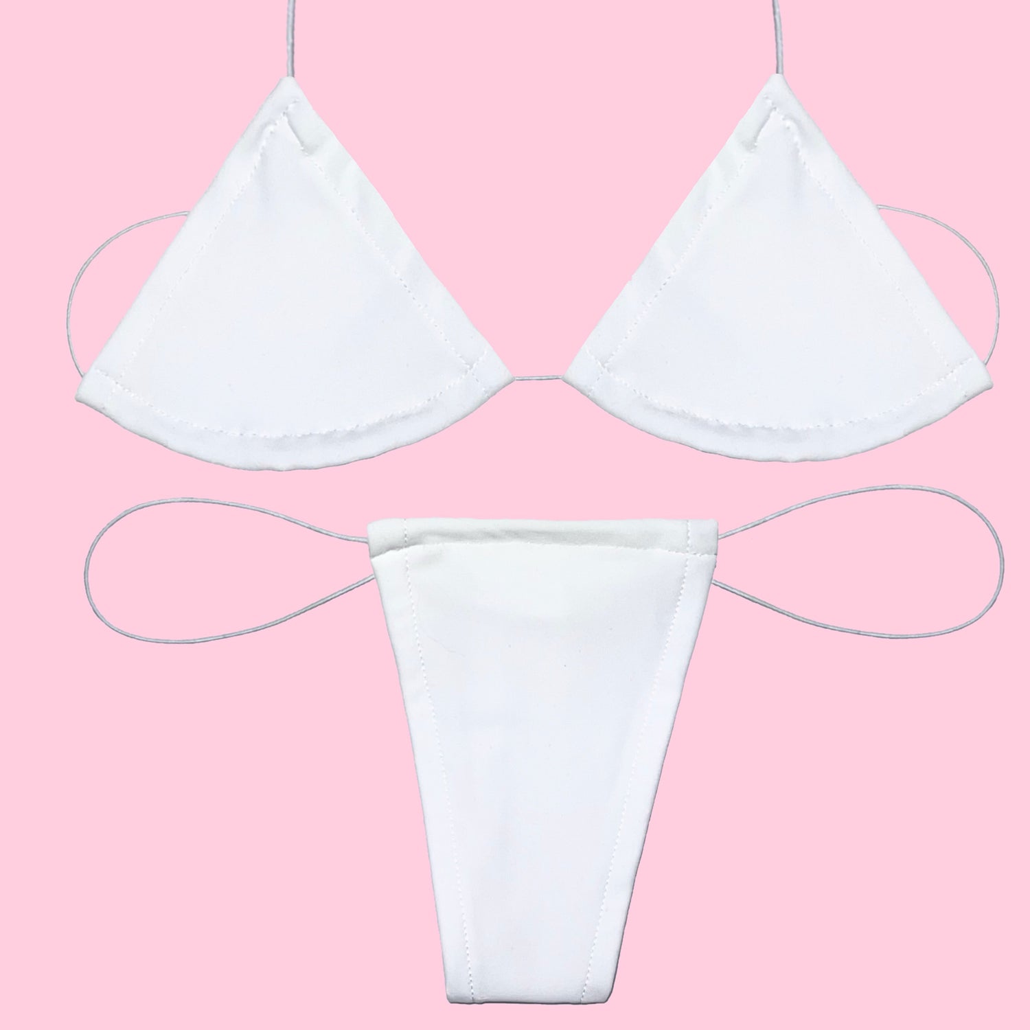 ACE Microkini Set + Classic Garter: Like a Virgin White