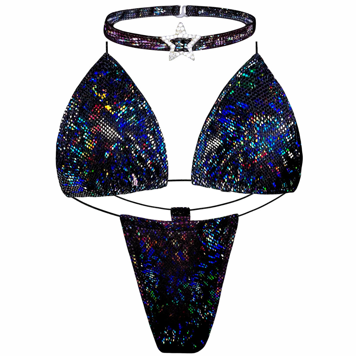 ACE Tieable Microkini Set + Choker: Halo Black