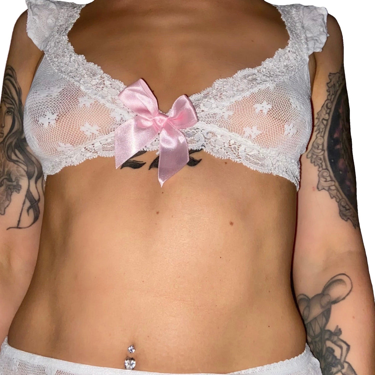 Lil Daisy Baby 2 Piece Skirt Set: White Lace