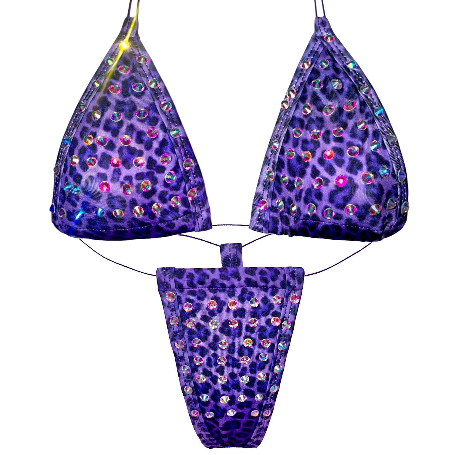 Bedazzled Microkini: Leopard Purple