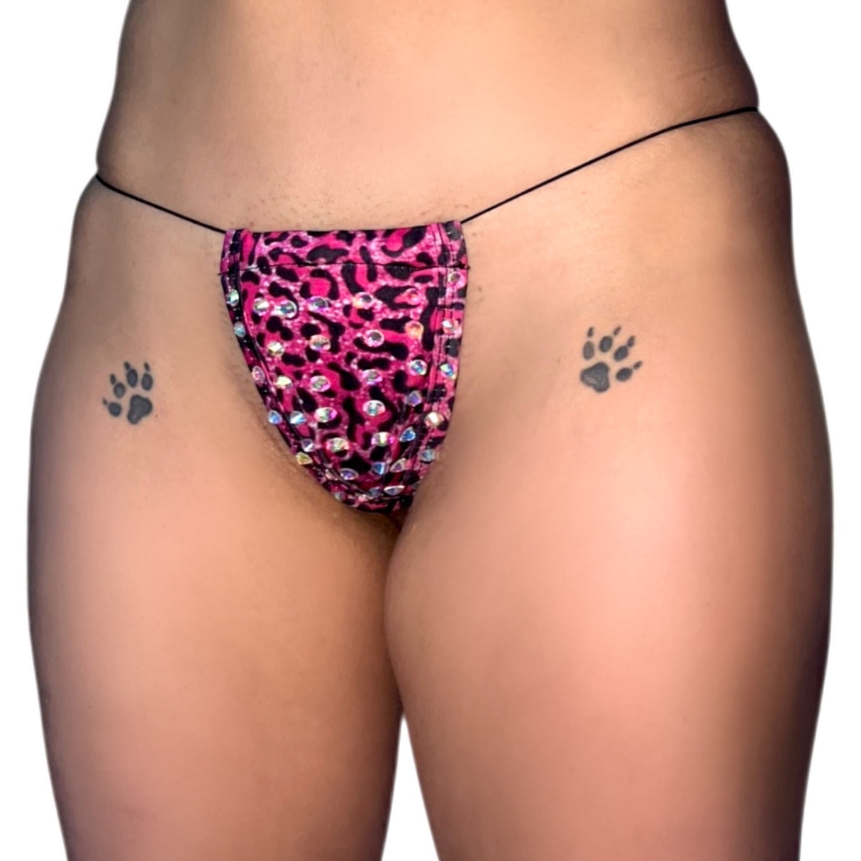 Bedazzled Microkini: Leopard Pink