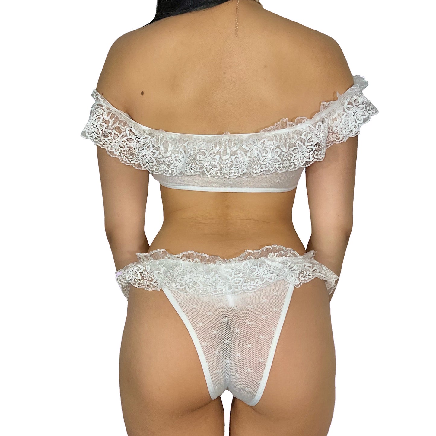 Mercy on Me Lil' Frilly Set: White
