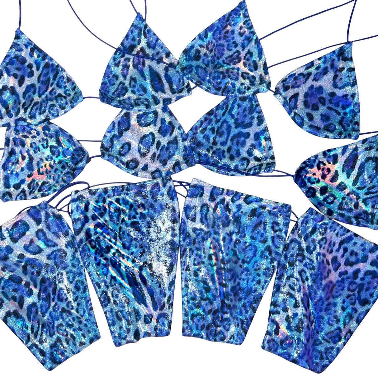 ACE Tieable Microkini: Glossy Leopard Blue