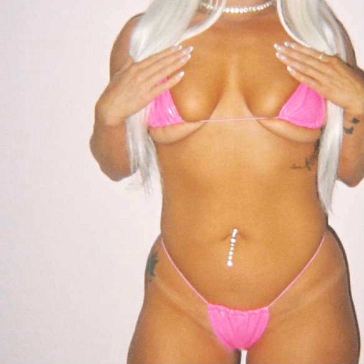 ACE Tieable Microkini: Latex Bimbo Pink