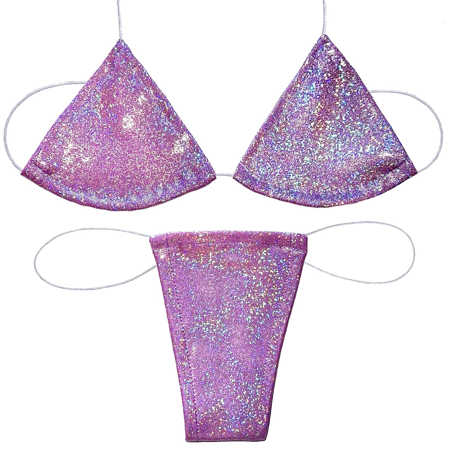 ACE Microkini Set + Heart Charm Choker: Fairy Dust Lilac