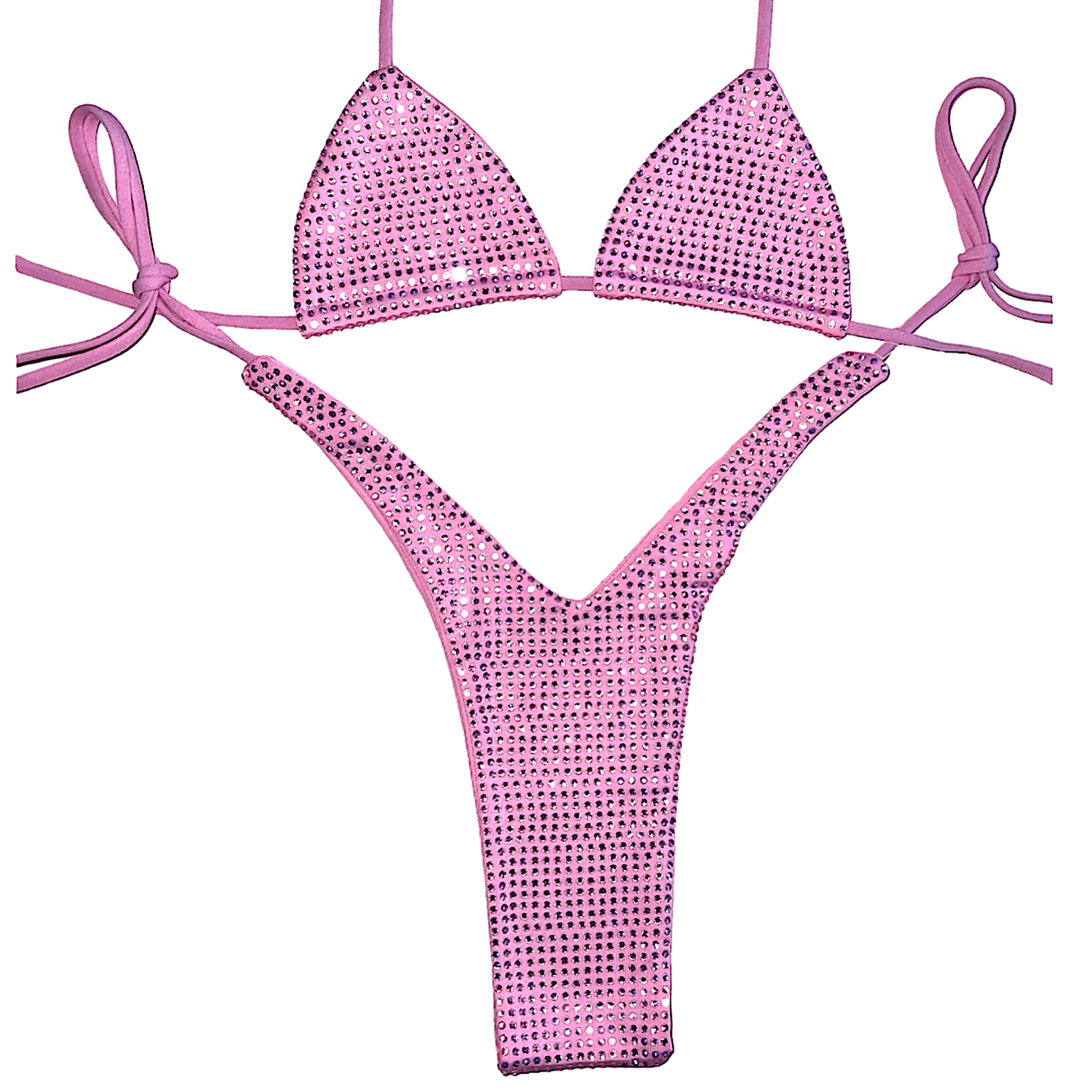 Angel Aura Hi Waist Set: Bedazzled Pink