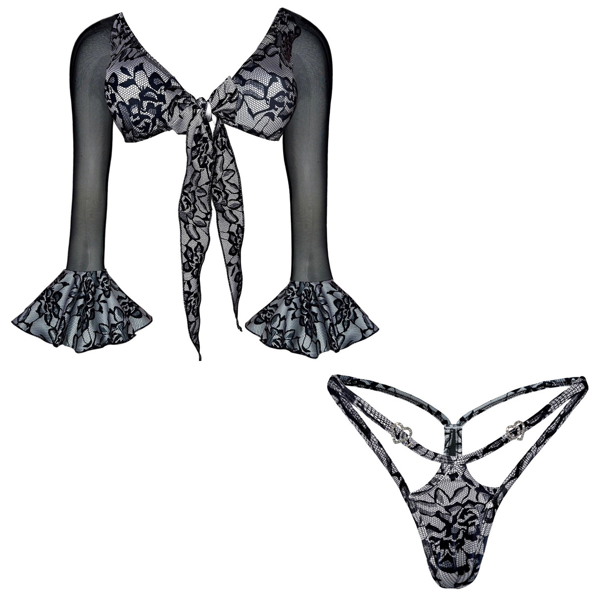 ACE Genie in a Bottle Set: Dainty Lace & Mesh Black