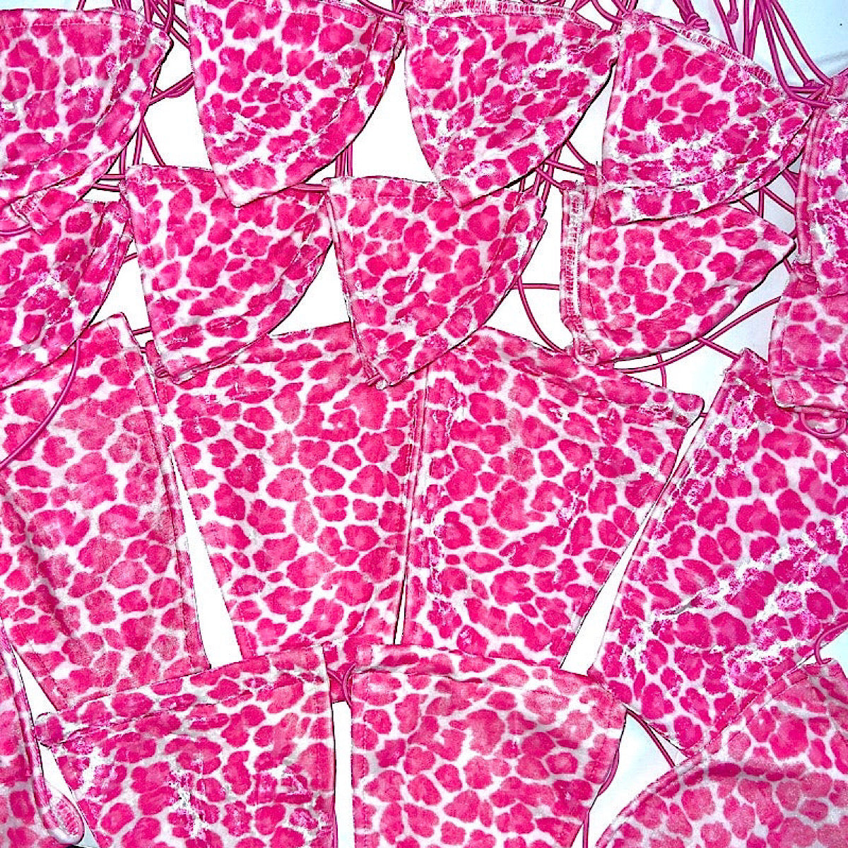 ACE Tieable Microkini: Kitten Velvet Pink n' White