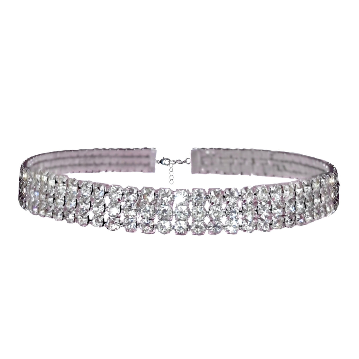 Stripper Baby Drip Diamond Choker: Silver