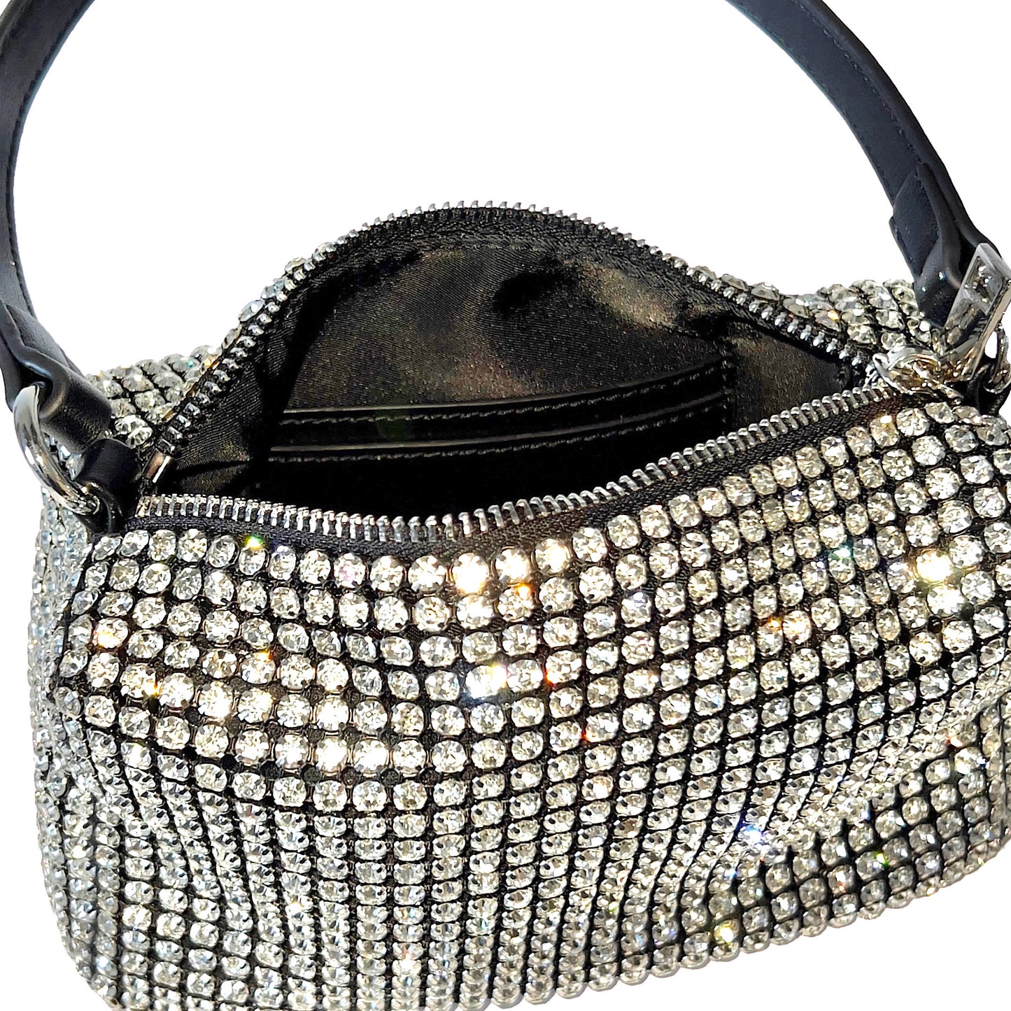 The Perfect Sparkly Floor Purse: Clear Diamonds