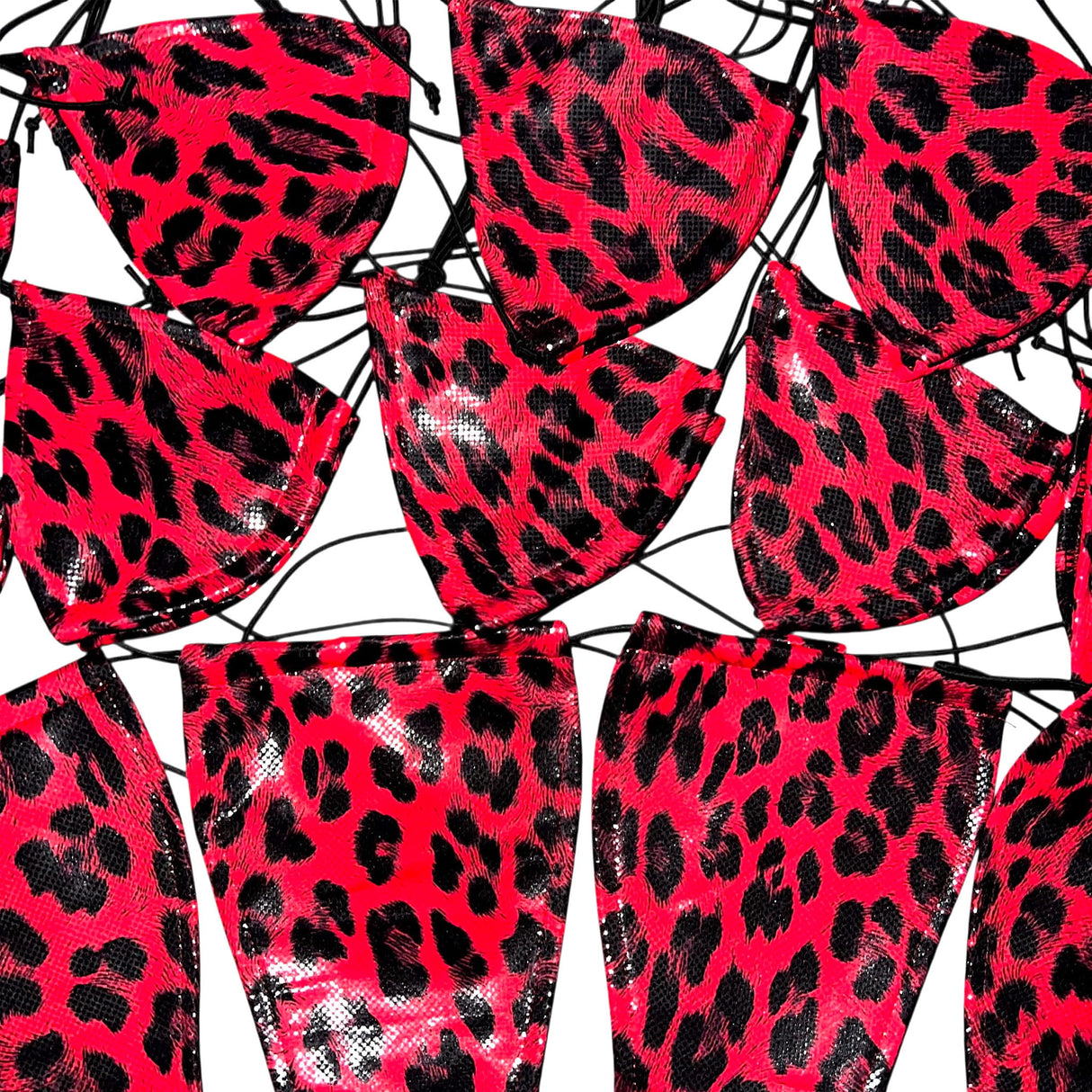 ACE Tieable Microkini: Glossy Leopard Red