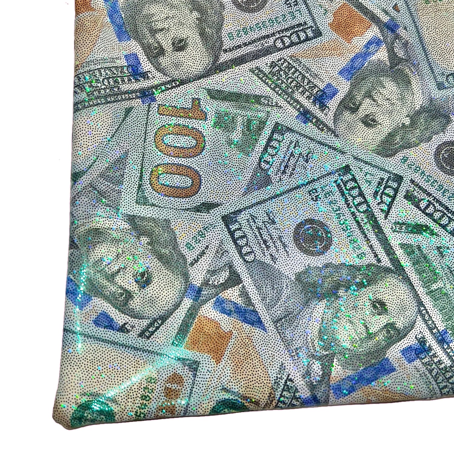 ACE Money Bag: HU$TLER Sparkly Money Green