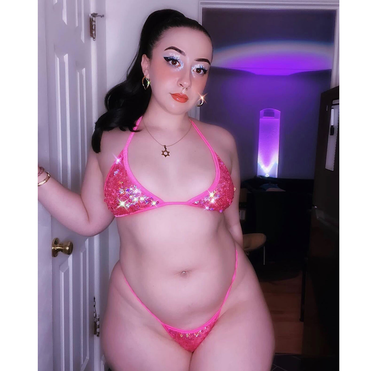 Elle Bend n' Snap Sequins Set: Hot Pink