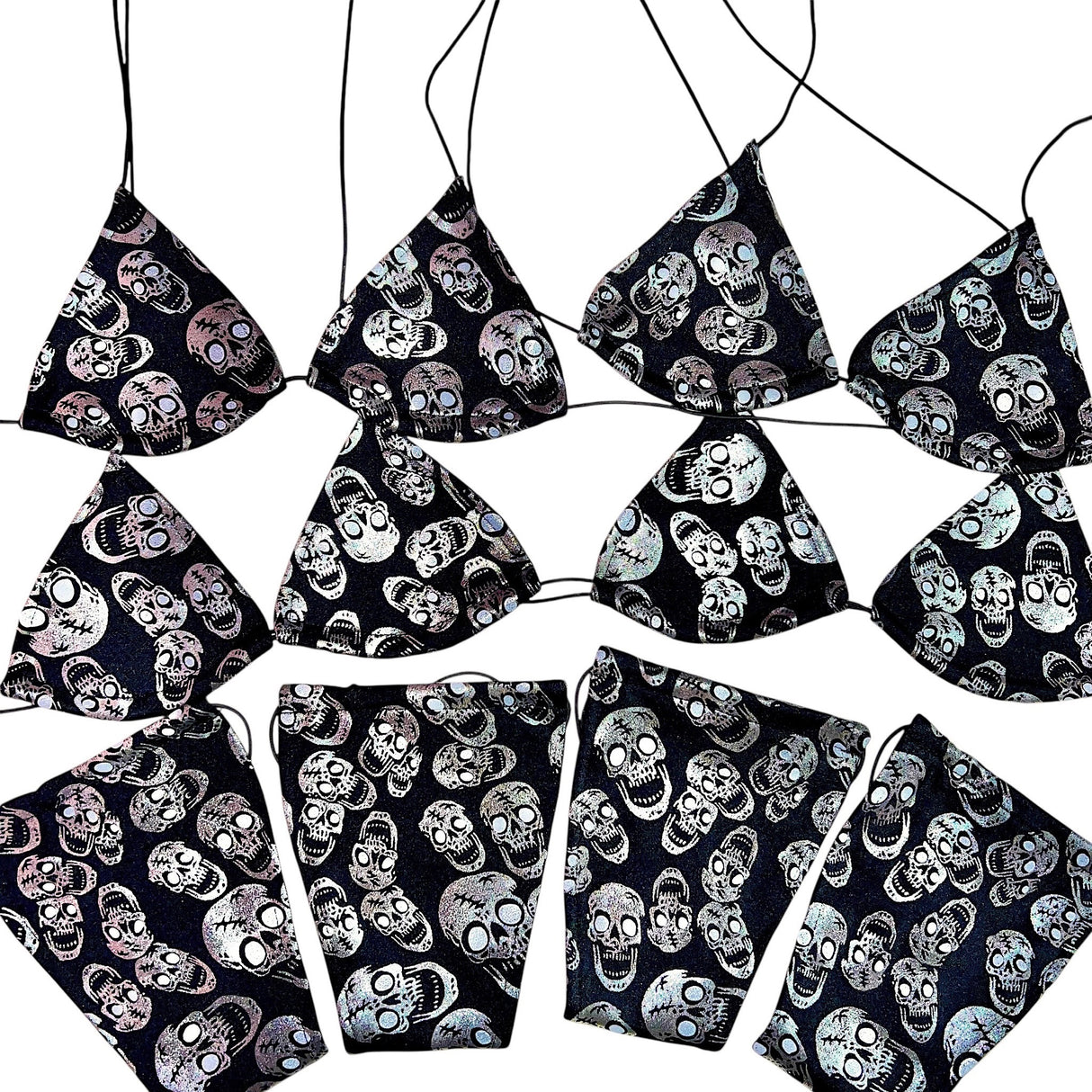 ACE Tieable Microkini: Skulls Gunmetal