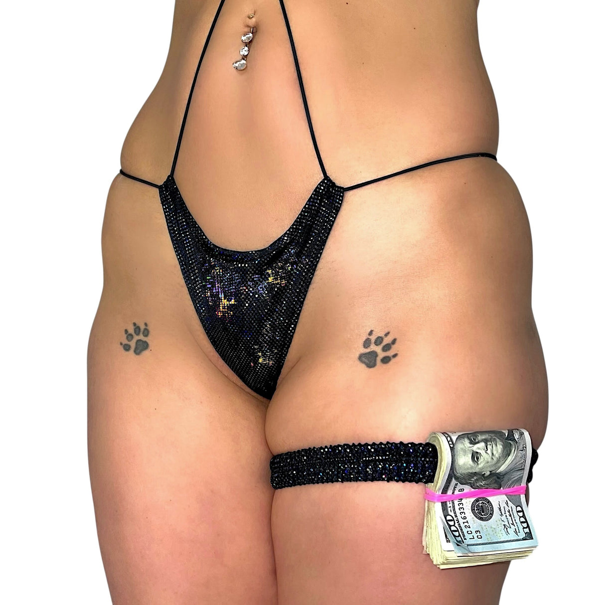 ACE Wage Gap Mini Sling Onesie: Halo Black