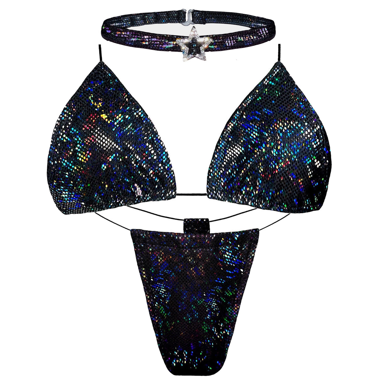 ACE Tieable Microkini Set + Choker: Halo Black