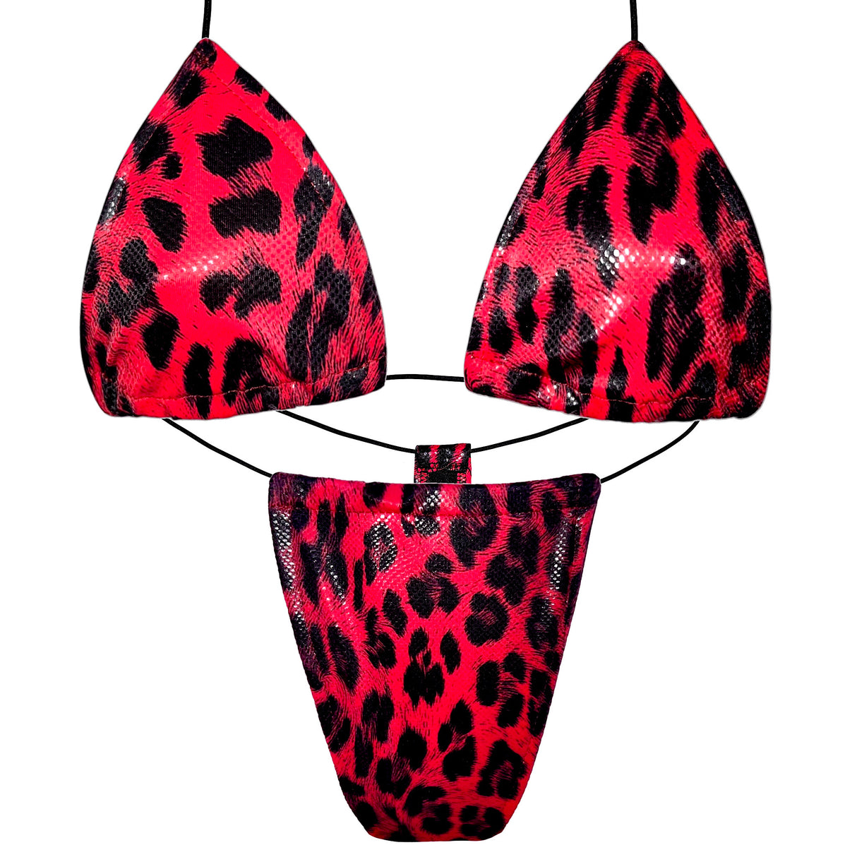 ACE Tieable Microkini: Glossy Leopard Red