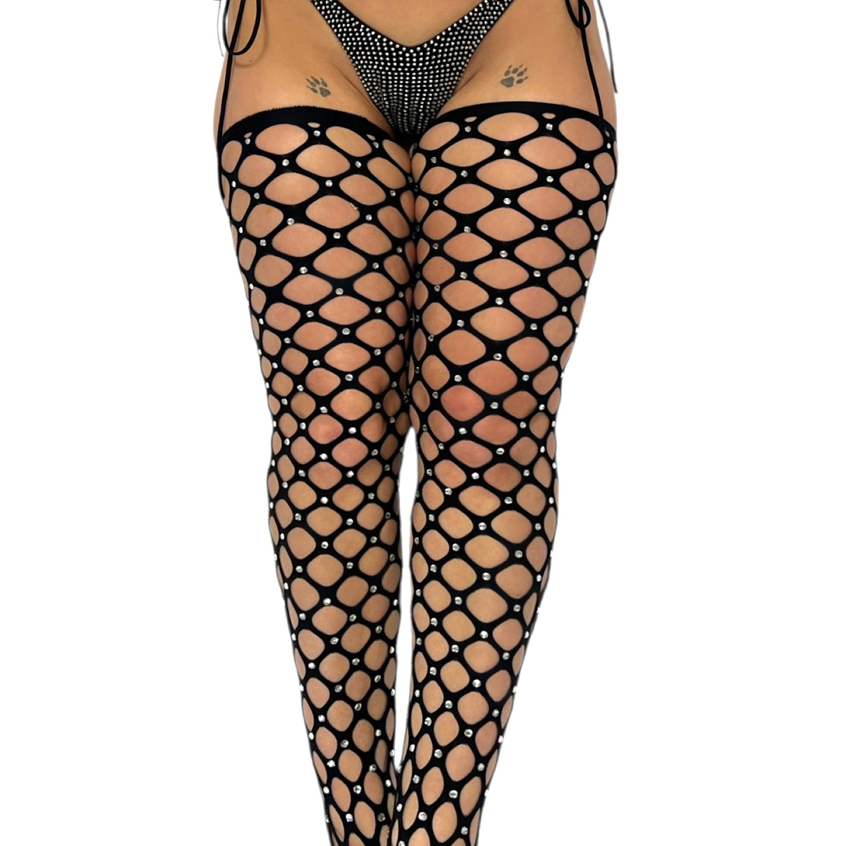 Top Tier Icy Thigh Highs: Black