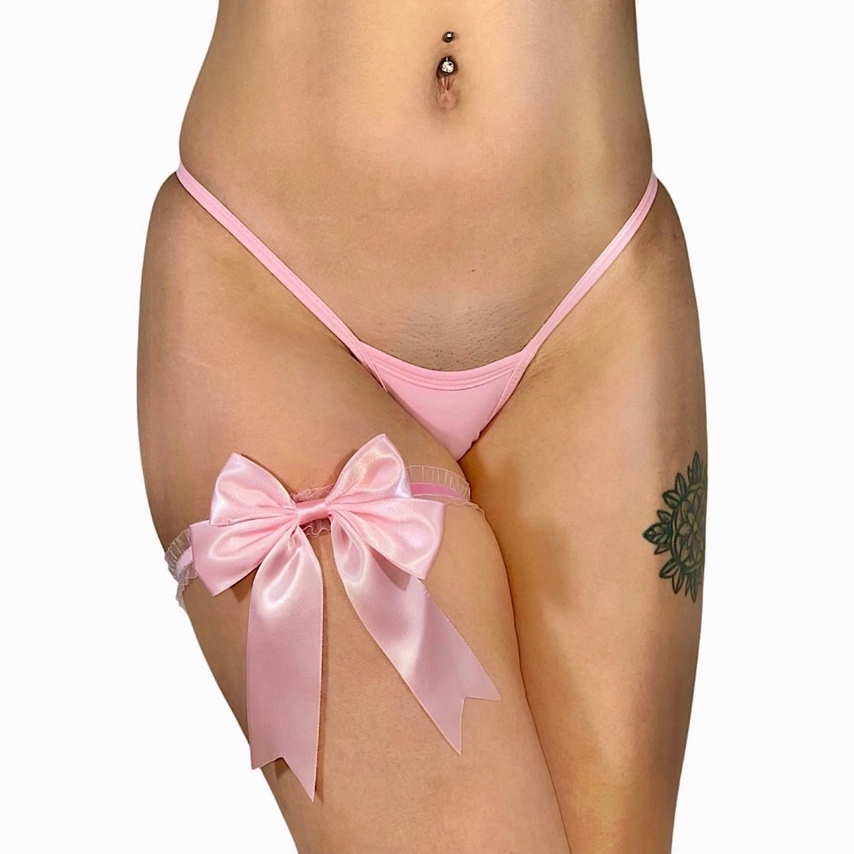 Coquette Bow Garter: Baby Pink