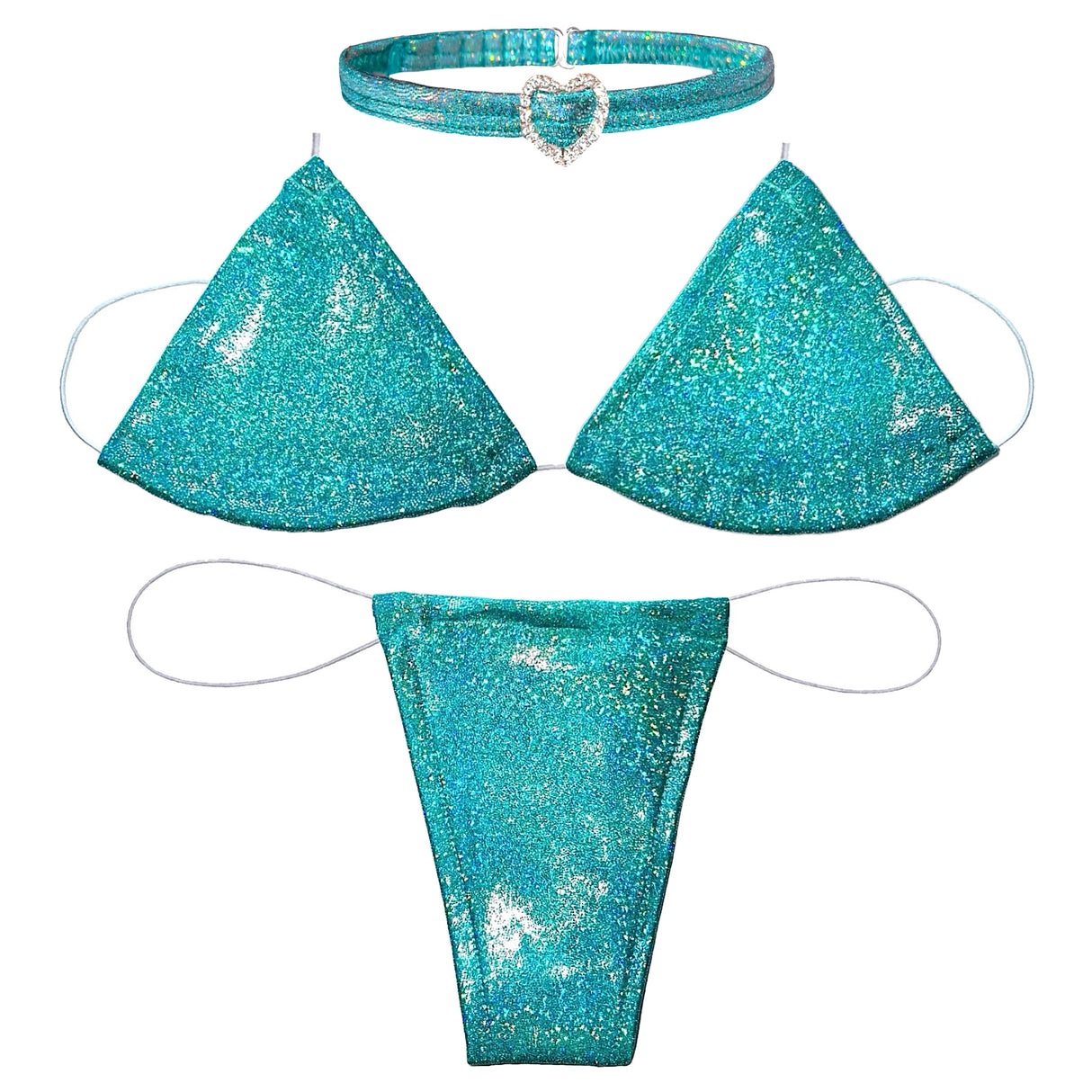 ACE Microkini Set + Heart Charm Choker: Fairy Dust Mint