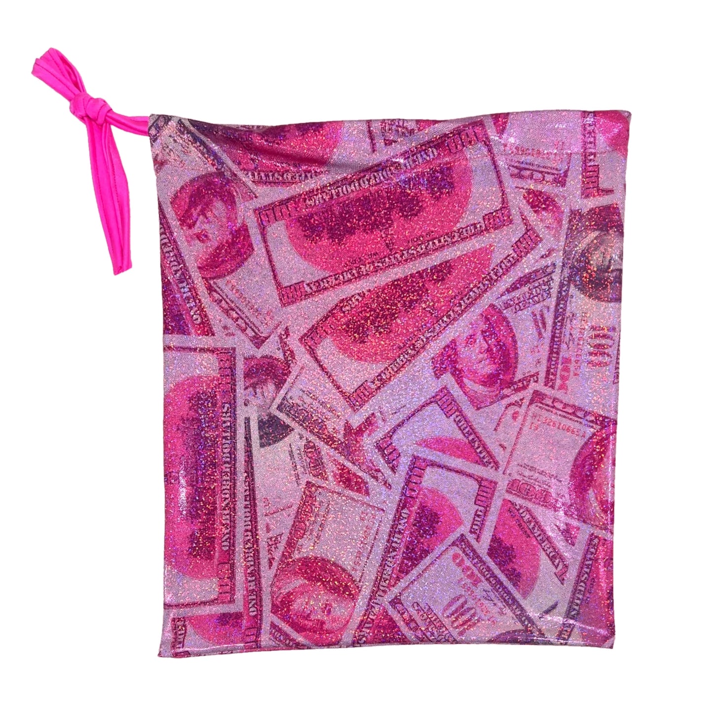 ACE Money Bag: HU$TLER Pink Sparkly Money
