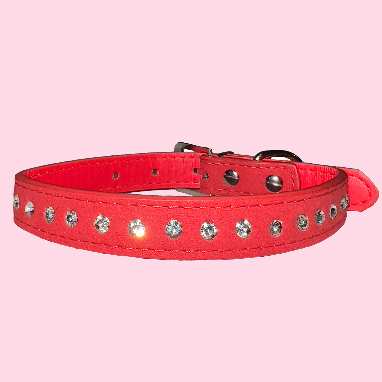 Diamond Collar Choker: Red