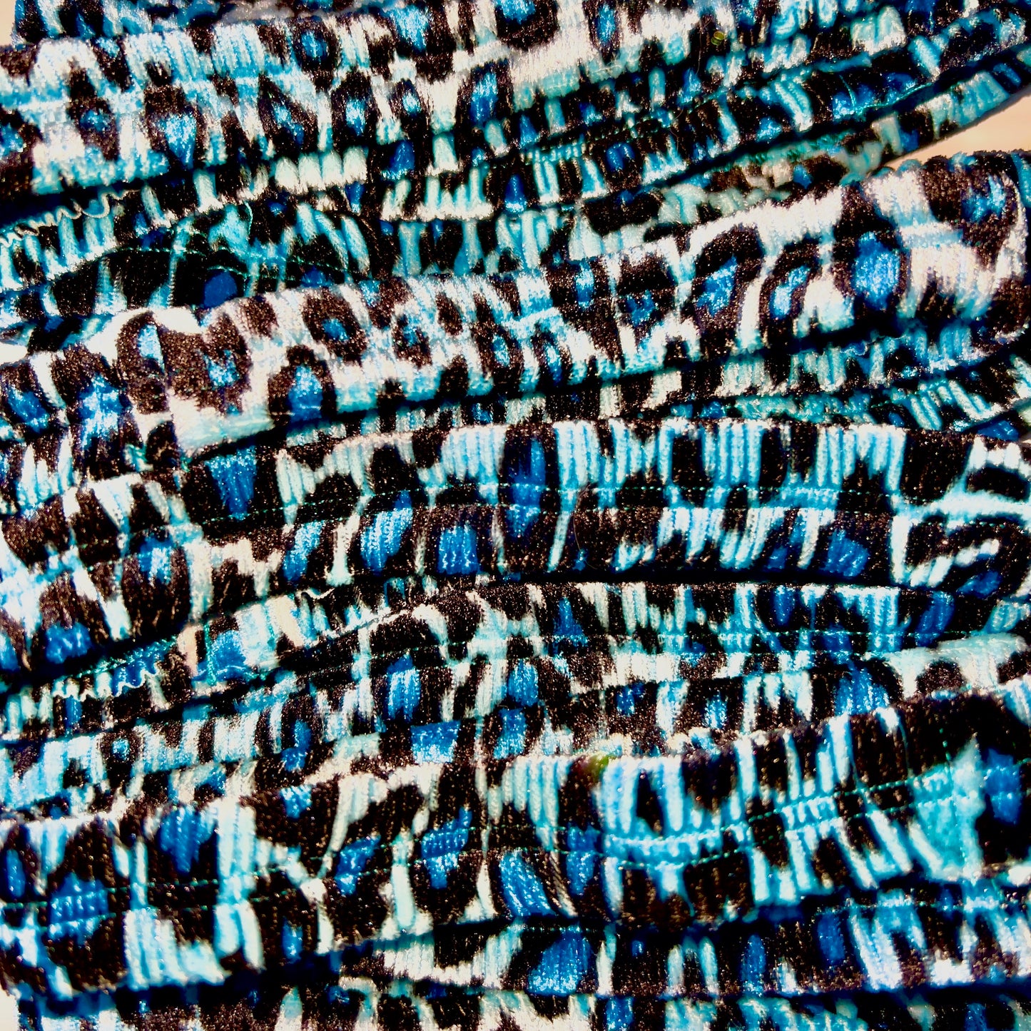 ACE Gathered Garter: Kitten Velvet Blue