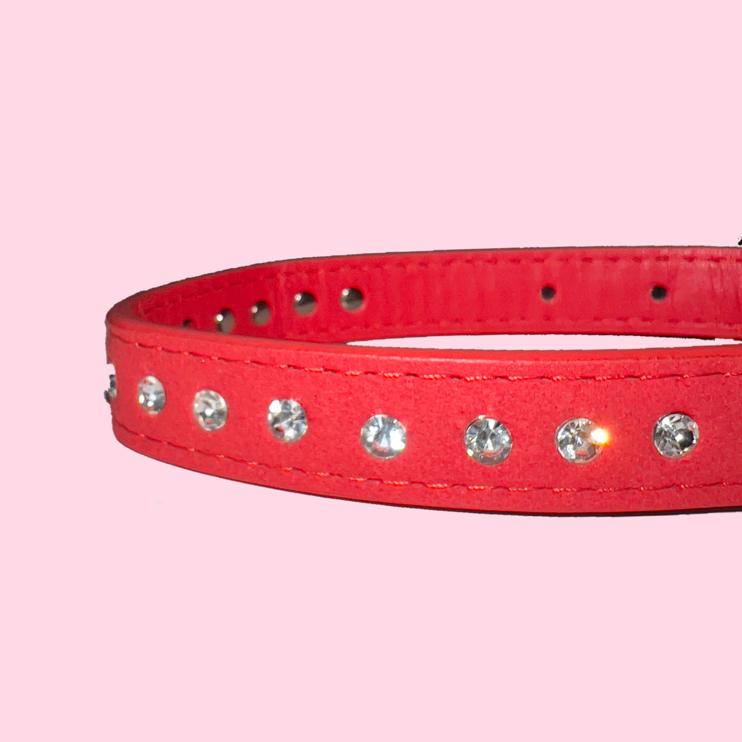 Diamond Collar Choker: Red