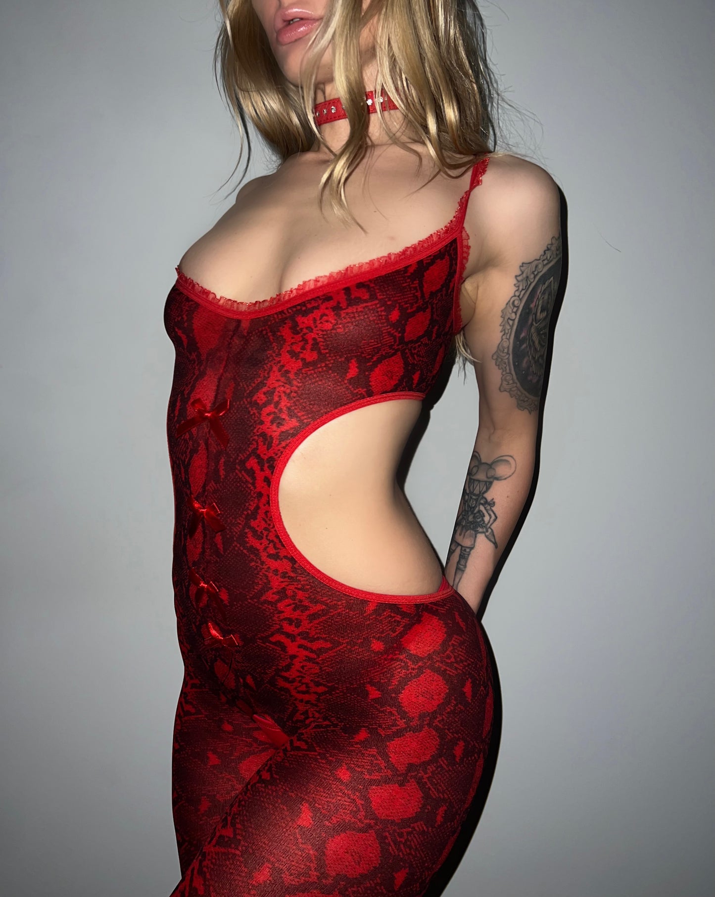 Venom Bodysuit: Red Snakeskin
