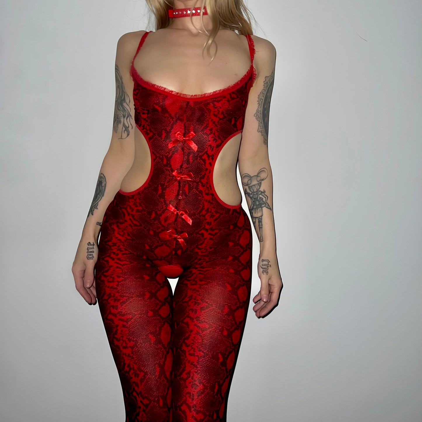 Venom Bodysuit: Red Snakeskin
