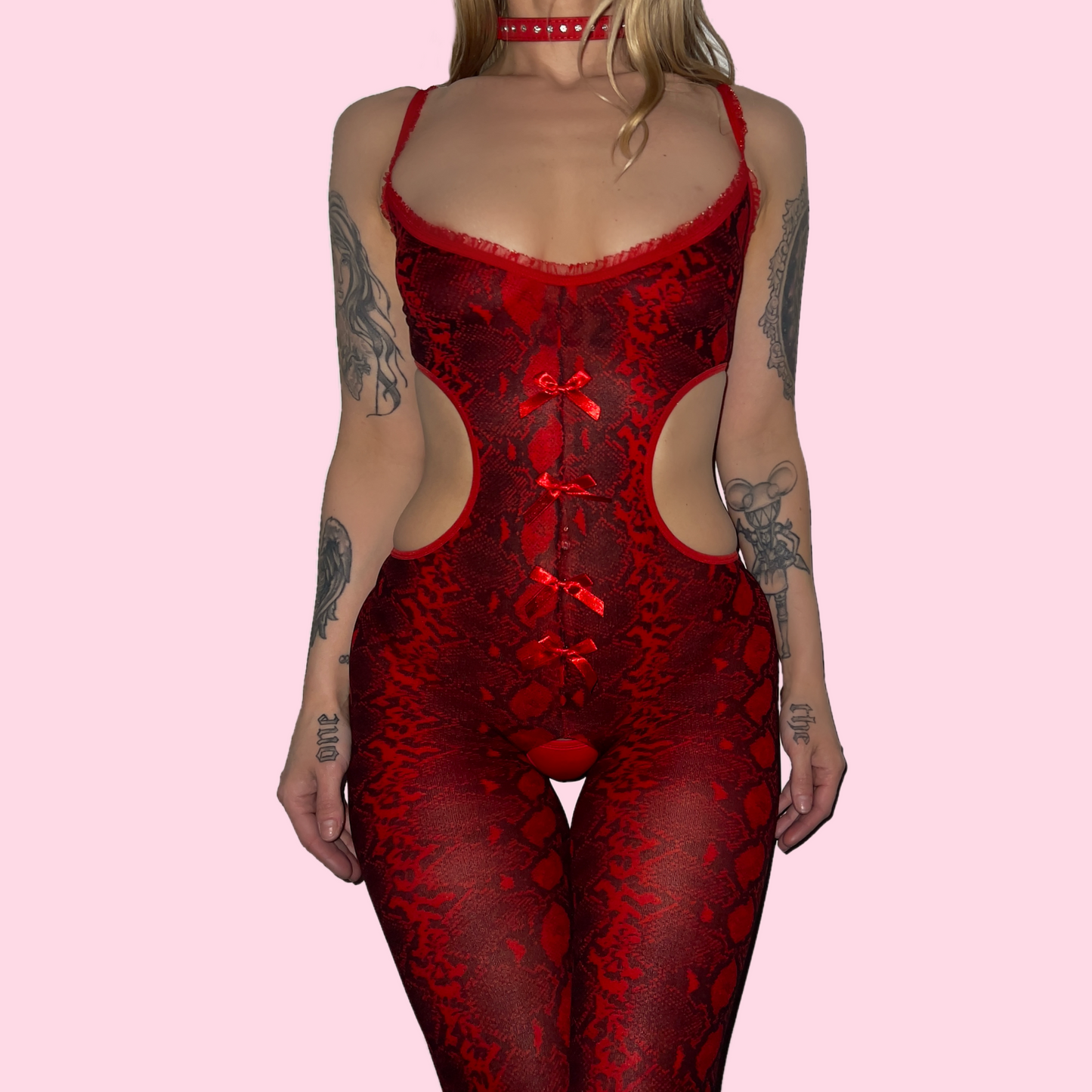 Venom Bodysuit: Red Snakeskin