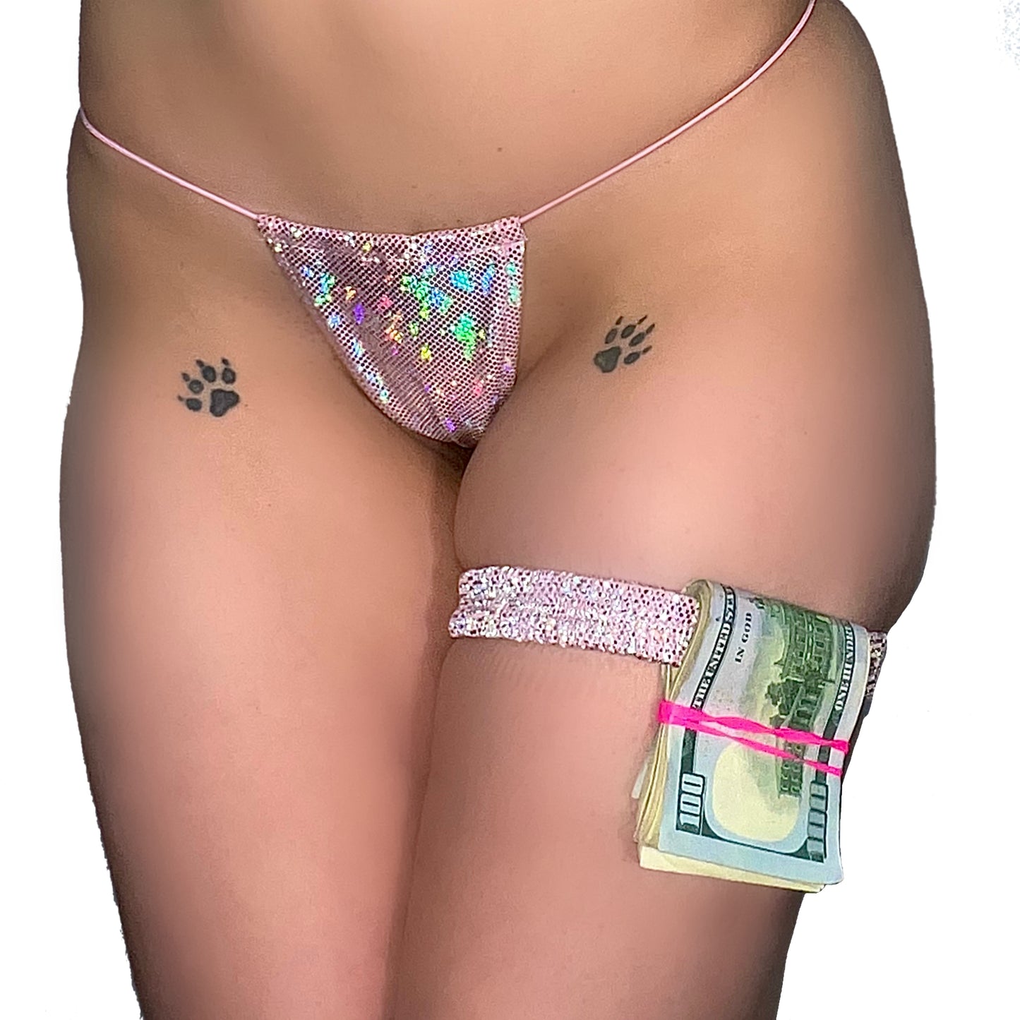 ACE Gathered Garter: Halo Baby Pink