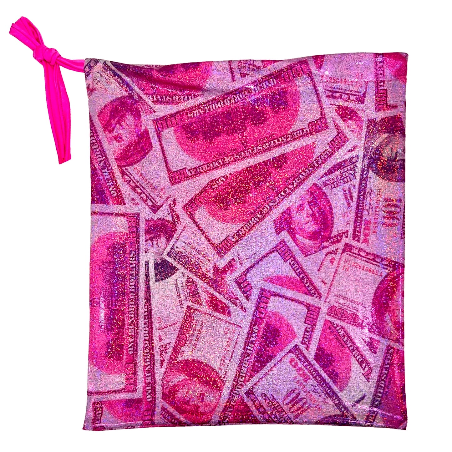 ACE Money Bag: HU$TLER Sparkly Money Pink