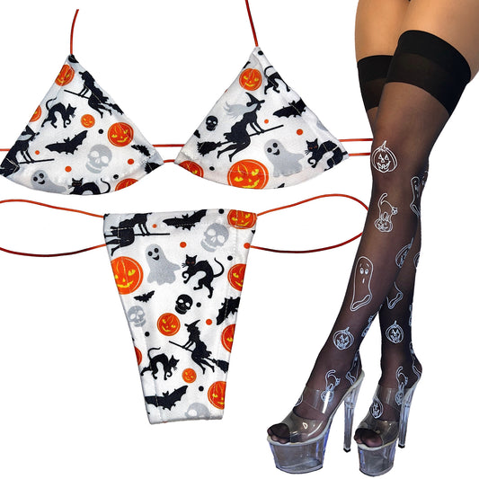 ACE Microkini Set + Thigh Highs: Trick or Treat