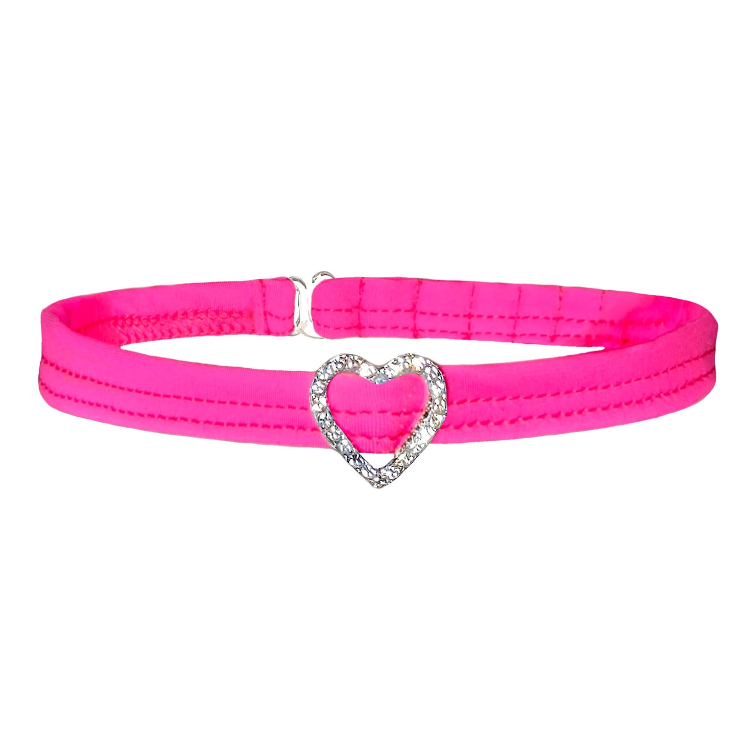 ACE Heart Charm Choker: Pay Me Pink