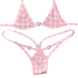 ACE Adore Tri Top: Gingham Baby Pink