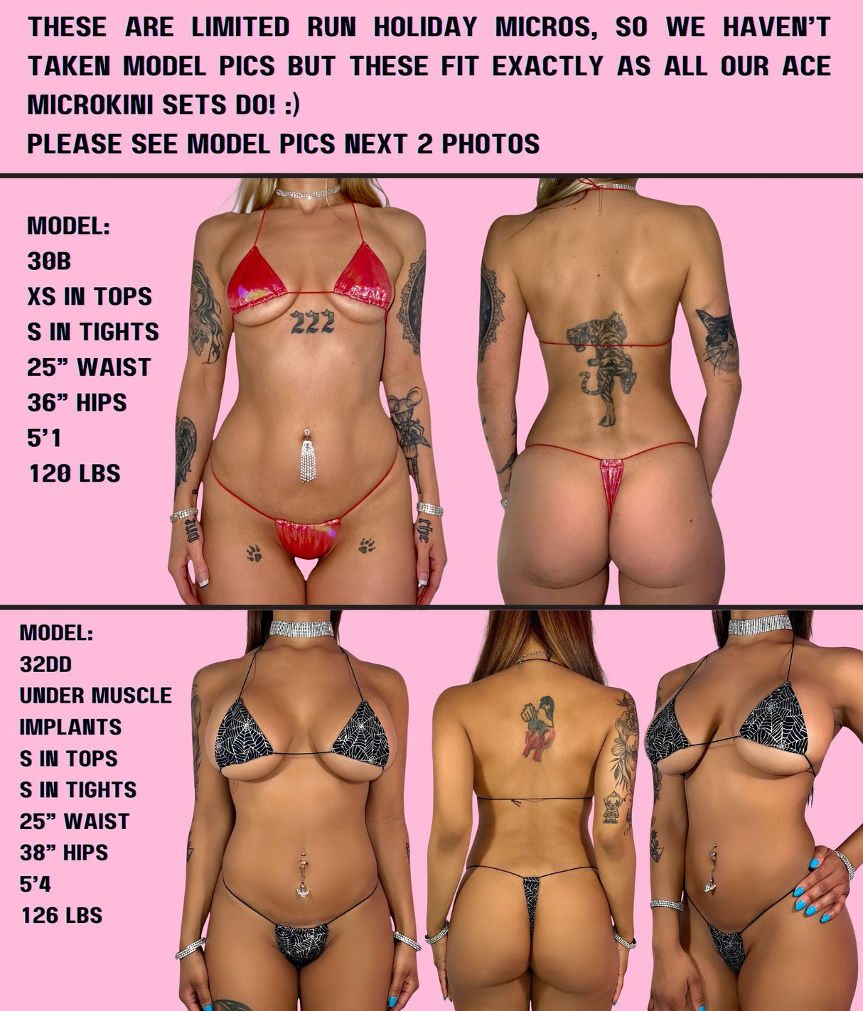 ACE Microkini Set: Love Notes Neon Coral Pink