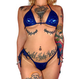 Twinkle Lil' Star Side Tie Set: Sparkly Sapphire Blue