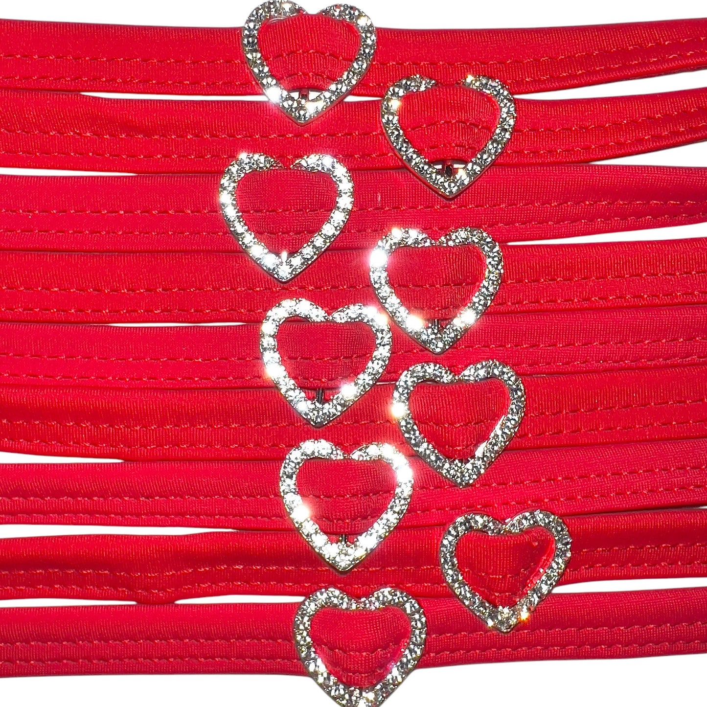 ACE Heart Charm Choker: Rainmaker Red