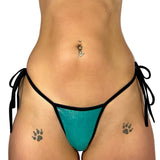 She's Perfect Mini Side Tie Kini: Viper Emerald Green