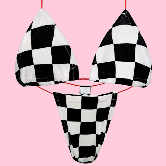 ACE Tieable Microkini: Motorsport Checkers