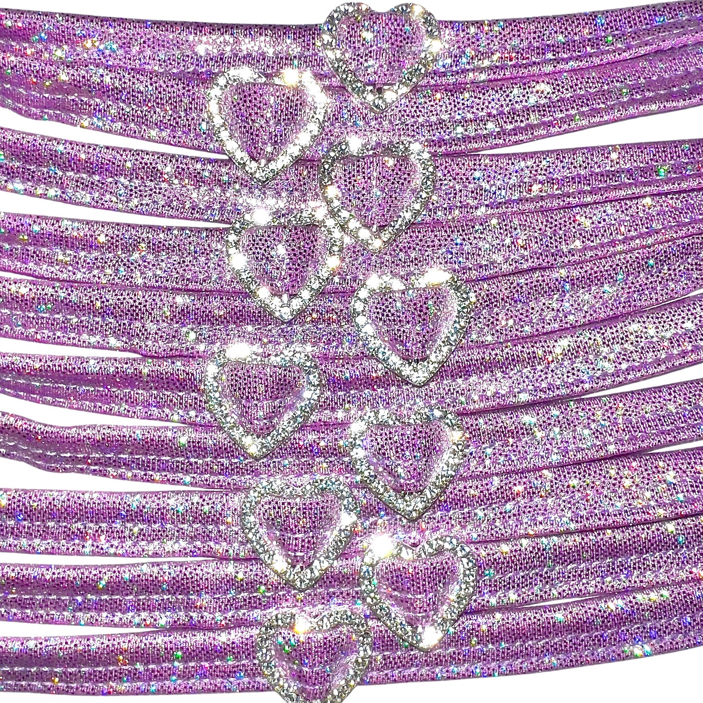 ACE Heart Charm Choker: Fairy Dust Lilac