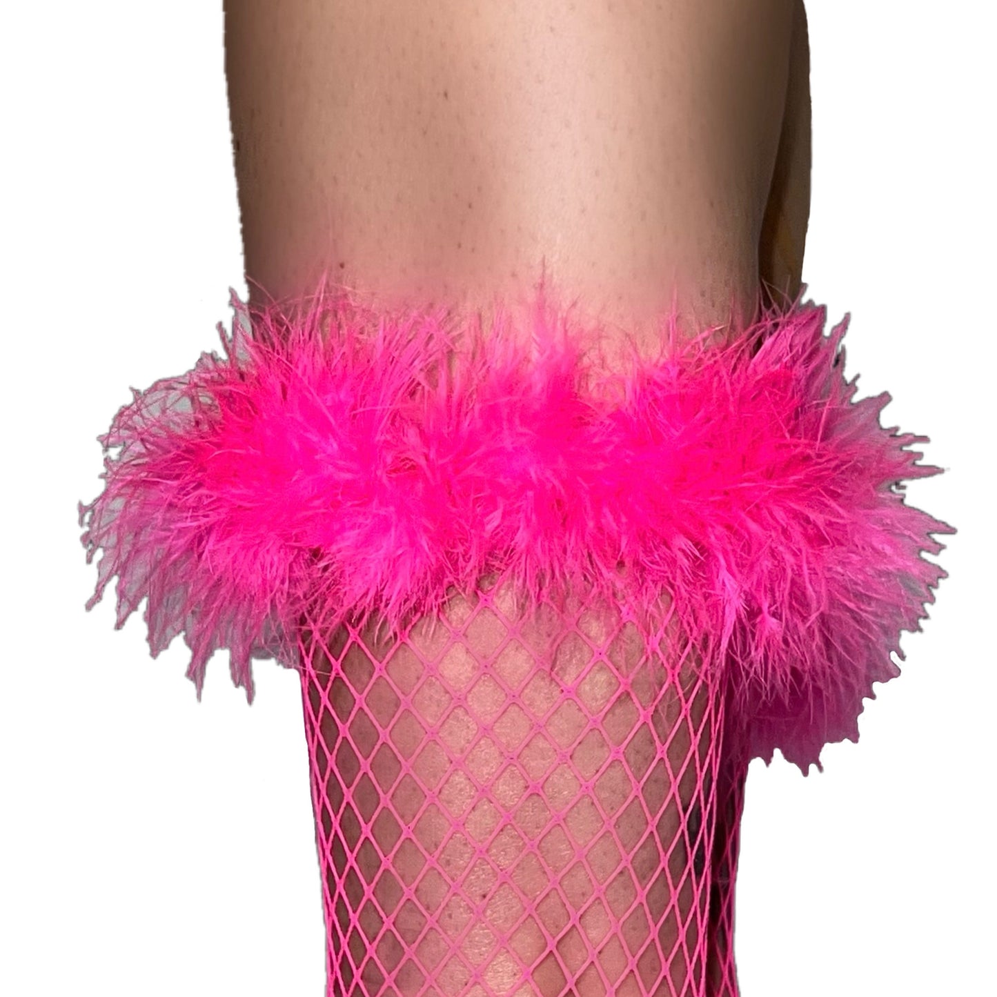 Baby Spice Feather Fishnet Socks: Candy Pink