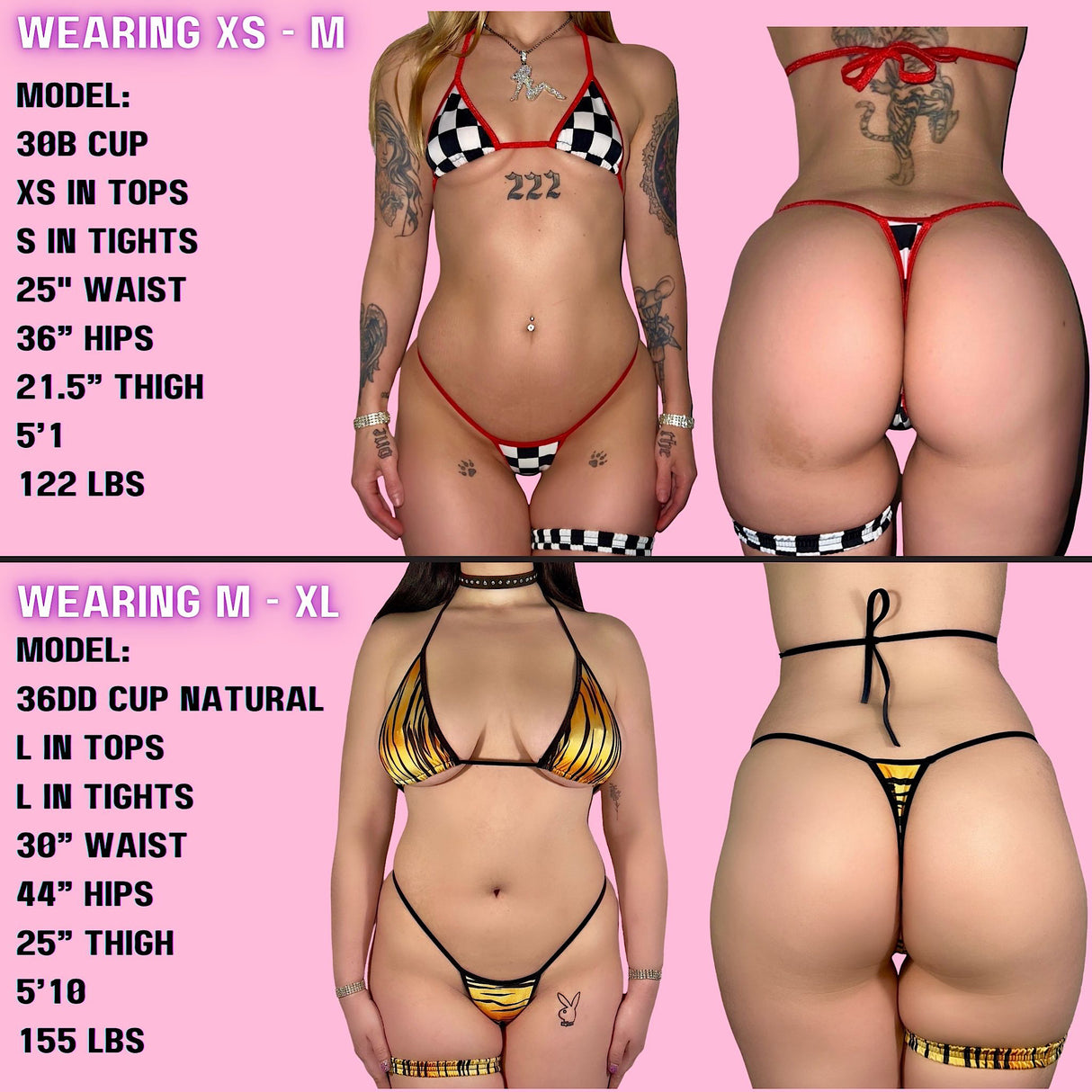 3 Piece Mini Kini & Matching Garter: Tiger Stripes