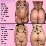 3 Piece Mini Kini & Matching Garter: Tiger Stripes